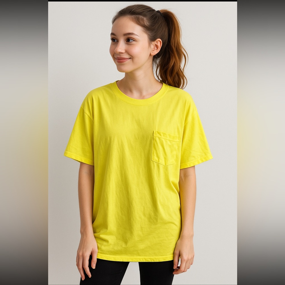 NWOT Zenana Neon yellow t shirt